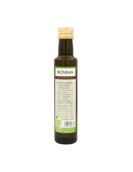 ACEITE DE OLIVA ARBEQUINA VIRGEN EXTRA ECOLOGICO - 250 ml
