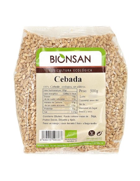 CEBADA EN GRANO ECOLOGICA - 500 g