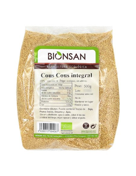 COUS COUS DE TRIGO INTEGRAL ECOLOGICO - 500 g