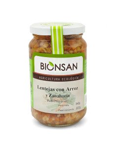 LENTEJAS CON ARROZ INTEGRAL Y ZANAHORIAS ECOLOGICAS - 370 g