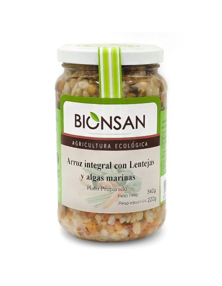 ARROZ INTEGRAL CON LENTEJAS Y ALGAS MARINAS ECOLOGICO - 370 g