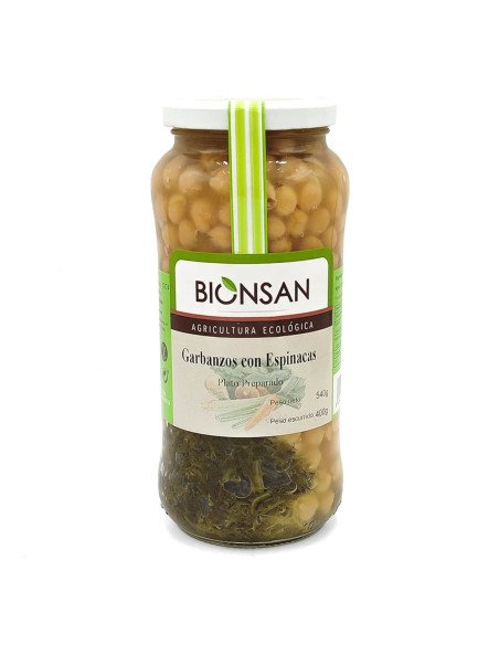 GARBANZOS CON ESPINACAS ECOLOGICOS - 540 g