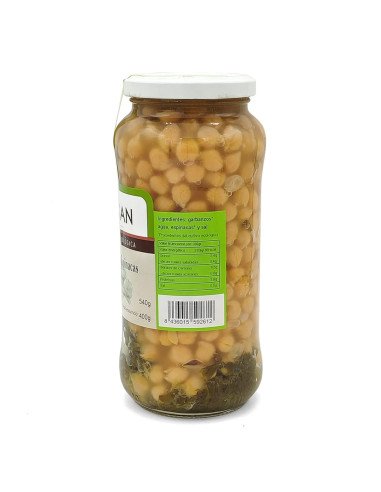 GARBANZOS CON ESPINACAS ECOLOGICOS - 540 g