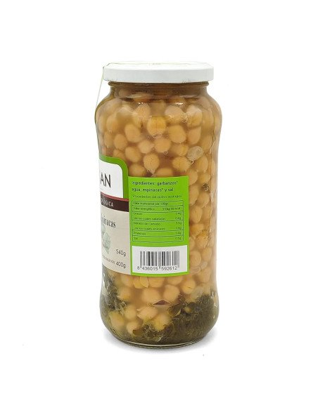 GARBANZOS CON ESPINACAS ECOLOGICOS - 540 g