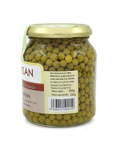 GUISANTES COCIDOS ECOLOGICOS - 350 g