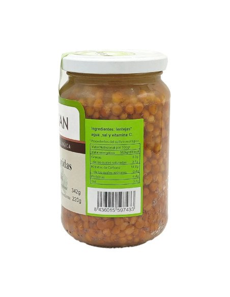 LENTEJAS COCIDAS ECOLOGICAS - 220 g