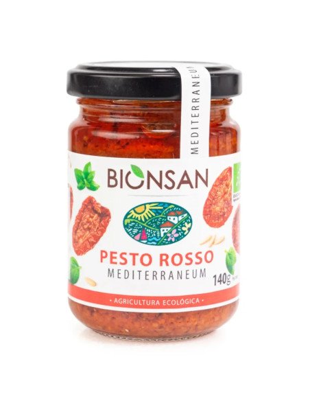 PESTO ROSSO ECOLOGICO CON PARMESANO - 140 g