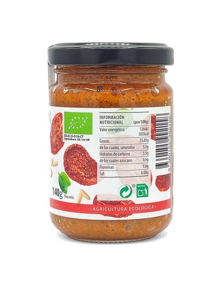 PESTO ROSSO ECOLOGICO CON PARMESANO - 140 g