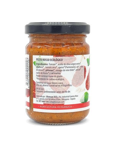 PESTO ROSSO ECOLOGICO CON PARMESANO - 140 g