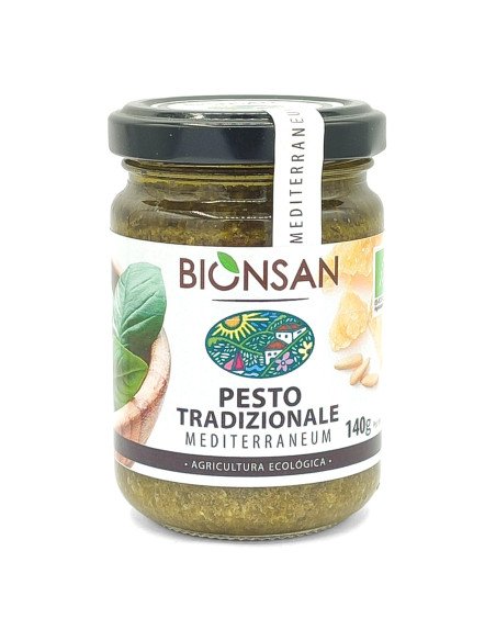 PESTO TRADIZIONALE CON PIÑONES ECOLOGICO - 140 g