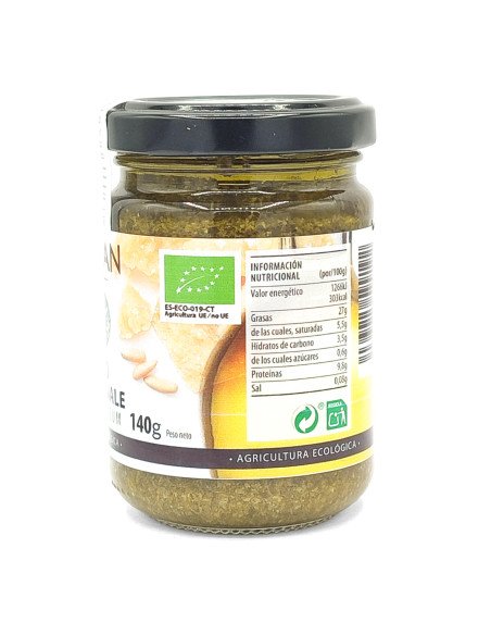 PESTO TRADIZIONALE CON PIÑONES ECOLOGICO - 140 g