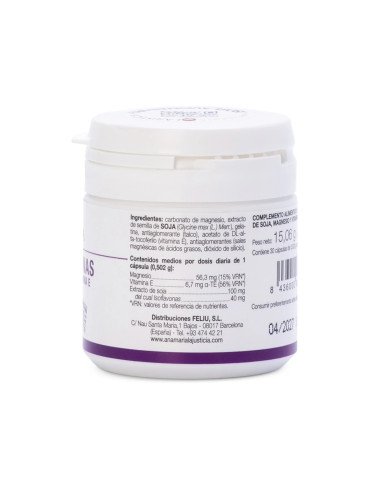 ISOFLAVONAS CON MAGNESIO + VITAMINA E - 30 caps