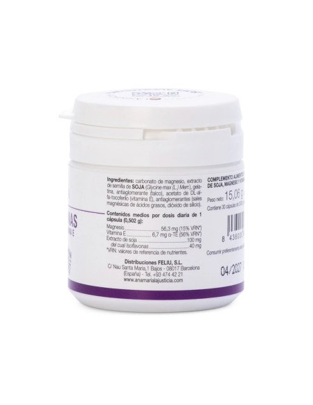 ISOFLAVONAS CON MAGNESIO + VITAMINA E - 30 caps