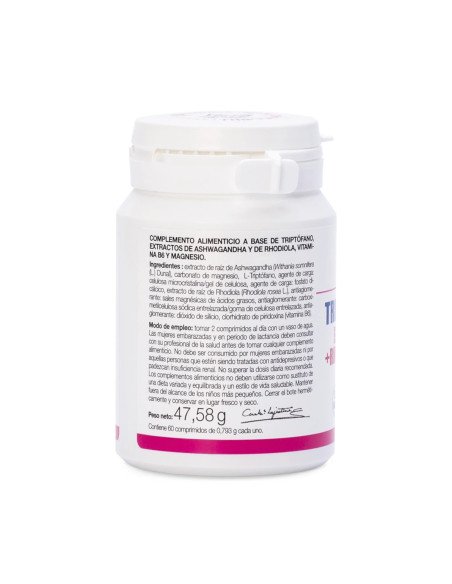 TRIPTÓFANO PLUS CON ASHWAGANDHA, RHODIOLA Y MAGNESIO - 60 comp TRIPTÓFANO PLUS CON ASHWAGANDHA, RHODIOLA Y MAGNESIO - 60 comp