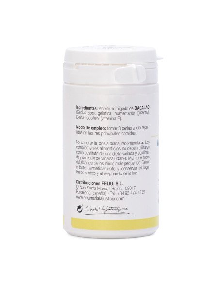 ACEITE DE HÍGADO DE BACALAO - 90 perlas ACEITE DE HÍGADO DE BACALAO - 90 perlas