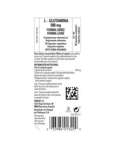 L-GLUTAMINA 500 mg - 50 vcaps 2