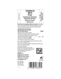 VITAMINA D3 1000UI - 100 perlas 2