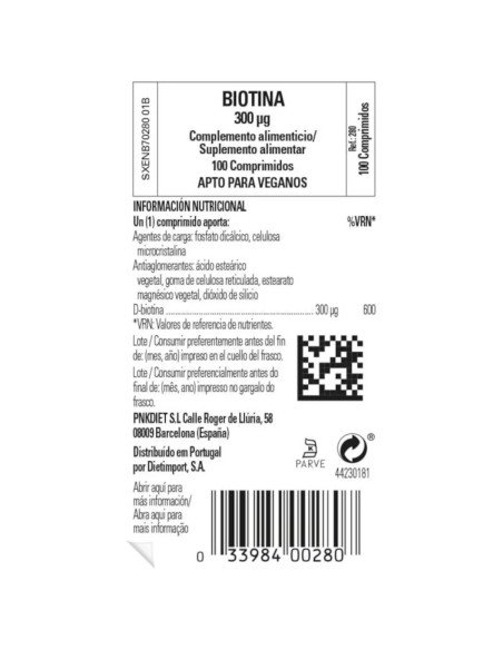 BIOTINA 300 μg - 100 comp
