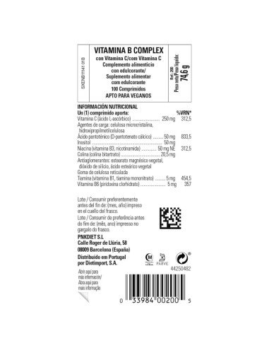 VITAMINA B-COMPLEX con VITAMINA C - 100 comp