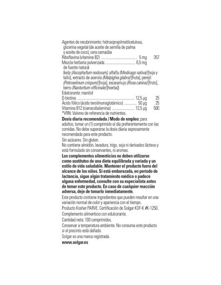 VITAMINA B-COMPLEX con VITAMINA C - 100 comp