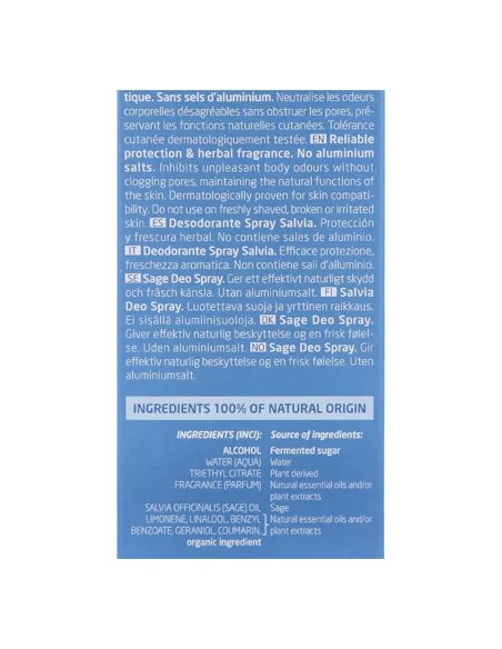 DESODORANTE SPRAY DE SALVIA - 100 ml