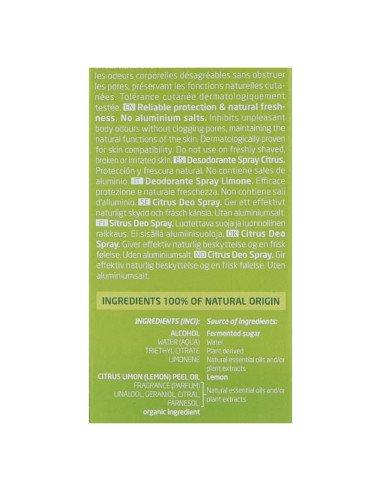 DESODORANTE SPRAY DE CITRUS - 100 ml