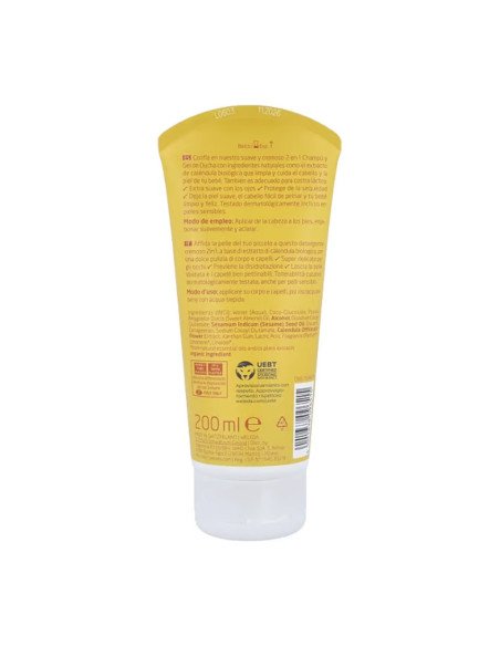 CHAMPÚ Y GEL DE DUCHA DE CALENDULA PARA BEBE - 200 ml