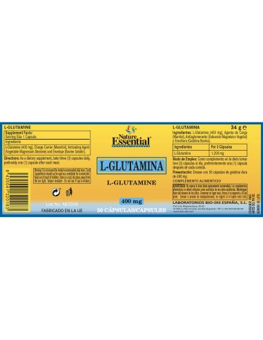 L-GLUTAMINA 400 mg - 50 cáps