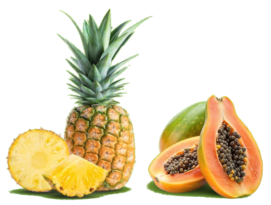 piña y papaya